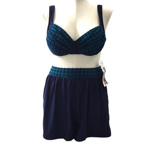 Vintage Southpoint 2-Piece‎ Bikini Shorts Swimsuit